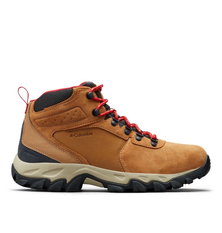 Blue/Red Columbia Newton Ridge™ Plus II Suede Waterproof Men's Hiking Boots | RSB8399NF