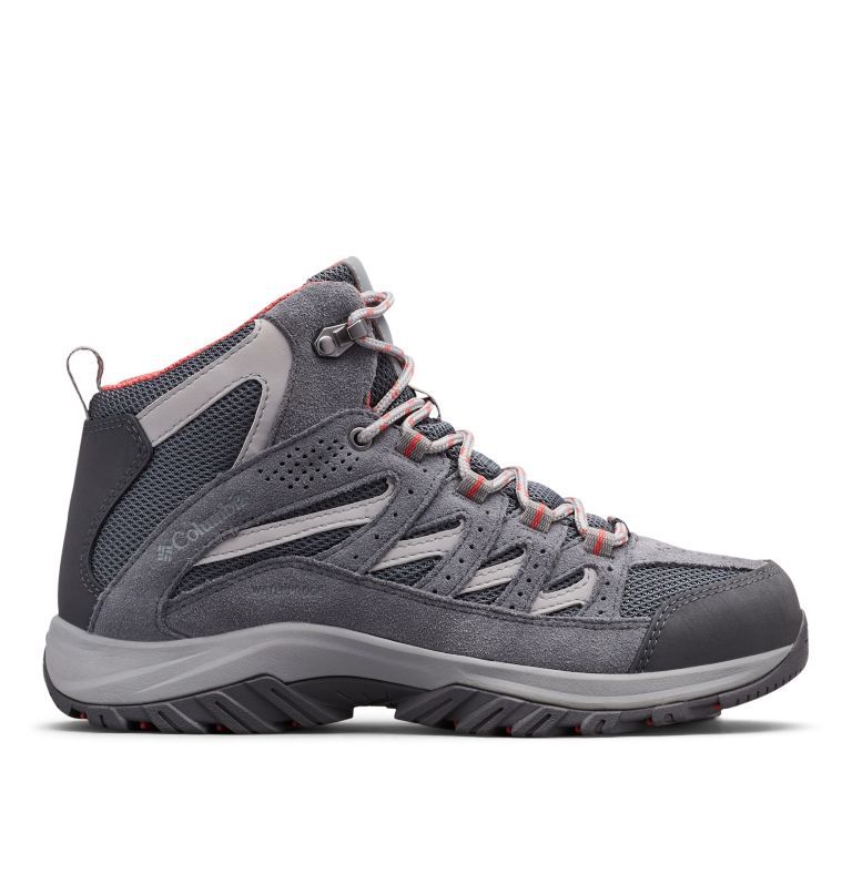 Deep Grey/Red Columbia Crestwood™ Mid Waterproof Women's Hiking Boots | ZXC9425GC