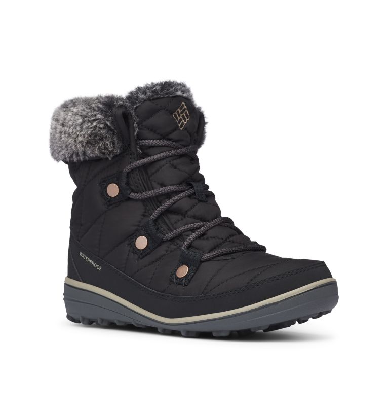 Black Columbia Heavenly™ Shorty Omni-Heat™ Women's Winter Boots | CGU8915WU