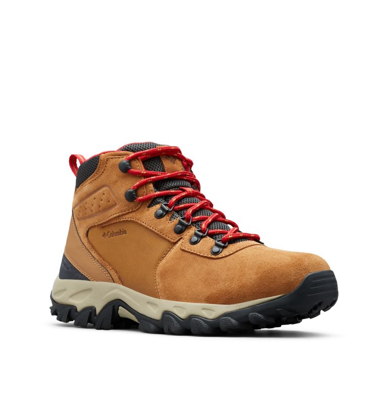 Blue/Red Columbia Newton Ridge™ Plus II Suede Waterproof Men's Hiking Boots | RSB8399NF