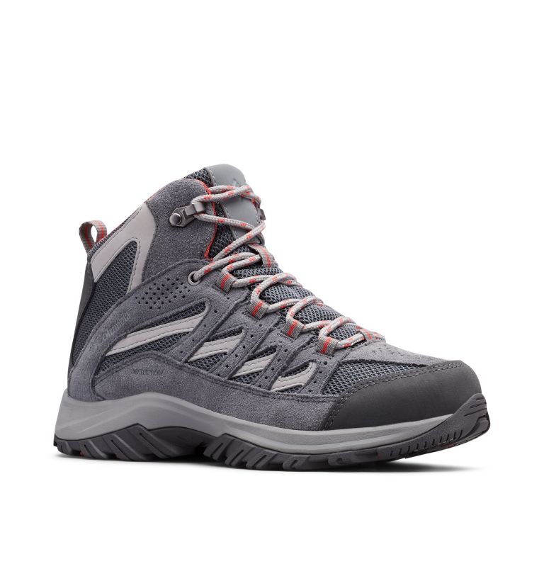 Deep Grey/Red Columbia Crestwood™ Mid Waterproof Women's Hiking Boots | ZXC9425GC