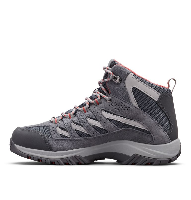 Deep Grey/Red Columbia Crestwood™ Mid Waterproof Women's Hiking Boots | ZXC9425GC