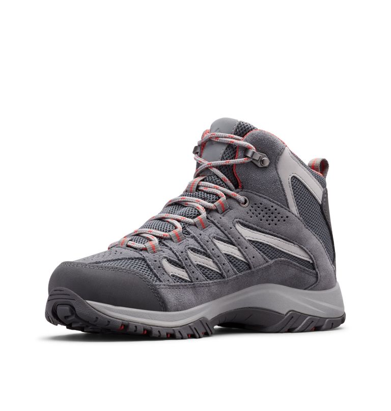 Deep Grey/Red Columbia Crestwood™ Mid Waterproof Women's Hiking Boots | ZXC9425GC