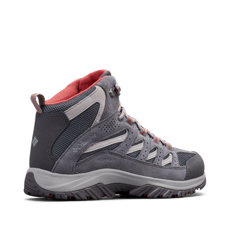 Deep Grey/Red Columbia Crestwood™ Mid Waterproof Women's Hiking Boots | ZXC9425GC