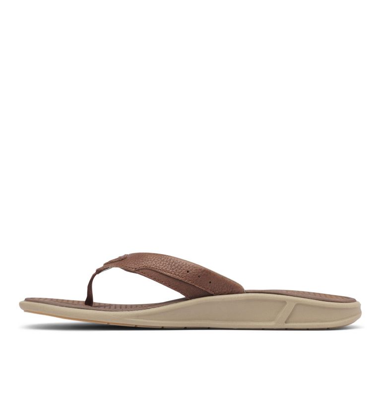 Khaki Columbia PFG Rostra™ II Leather Men's Flip Flops | BWK983PY